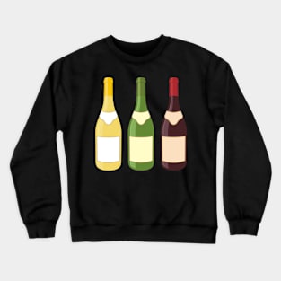 Wine Bottles Icon Set Crewneck Sweatshirt